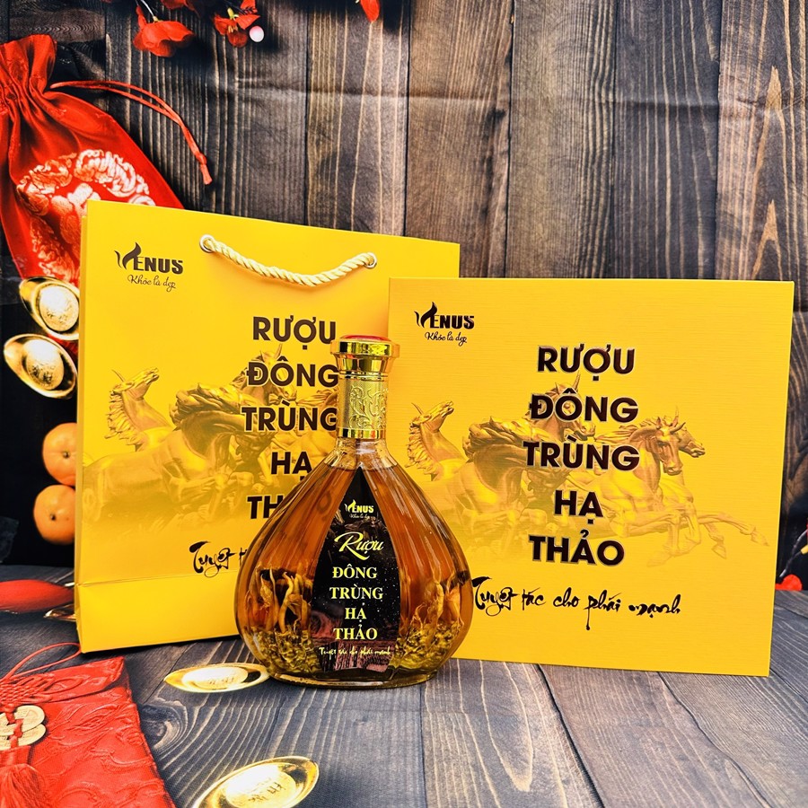 Hộp rượu đông trùng hạ thảo quà tặng Hộp rượu đông trùng hạ thảo quà tặng